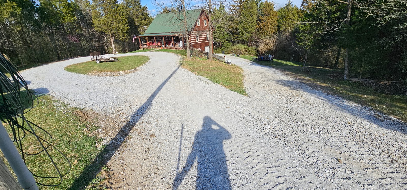 Driveway reshaped and compacted